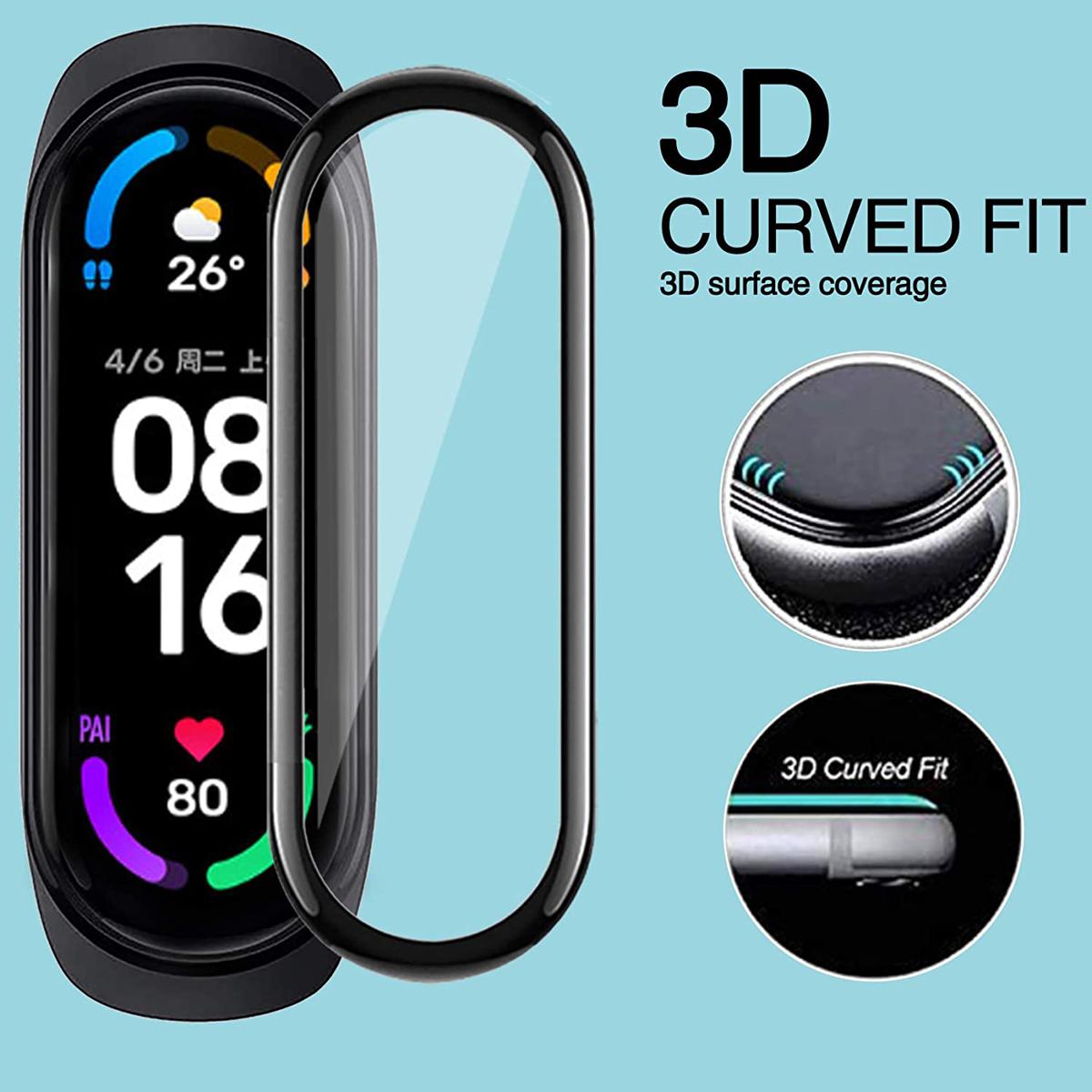 Picture of Mi Band 6 Screen Protector 3D Full Curved Edge protective film for Xiaomi Mi band-6