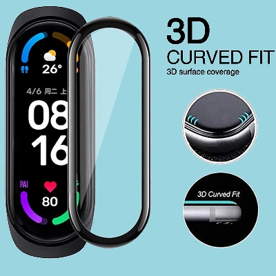 Picture of Mi Band 6 Screen Protector 3D Full Curved Edge protective film for Xiaomi Mi band-6