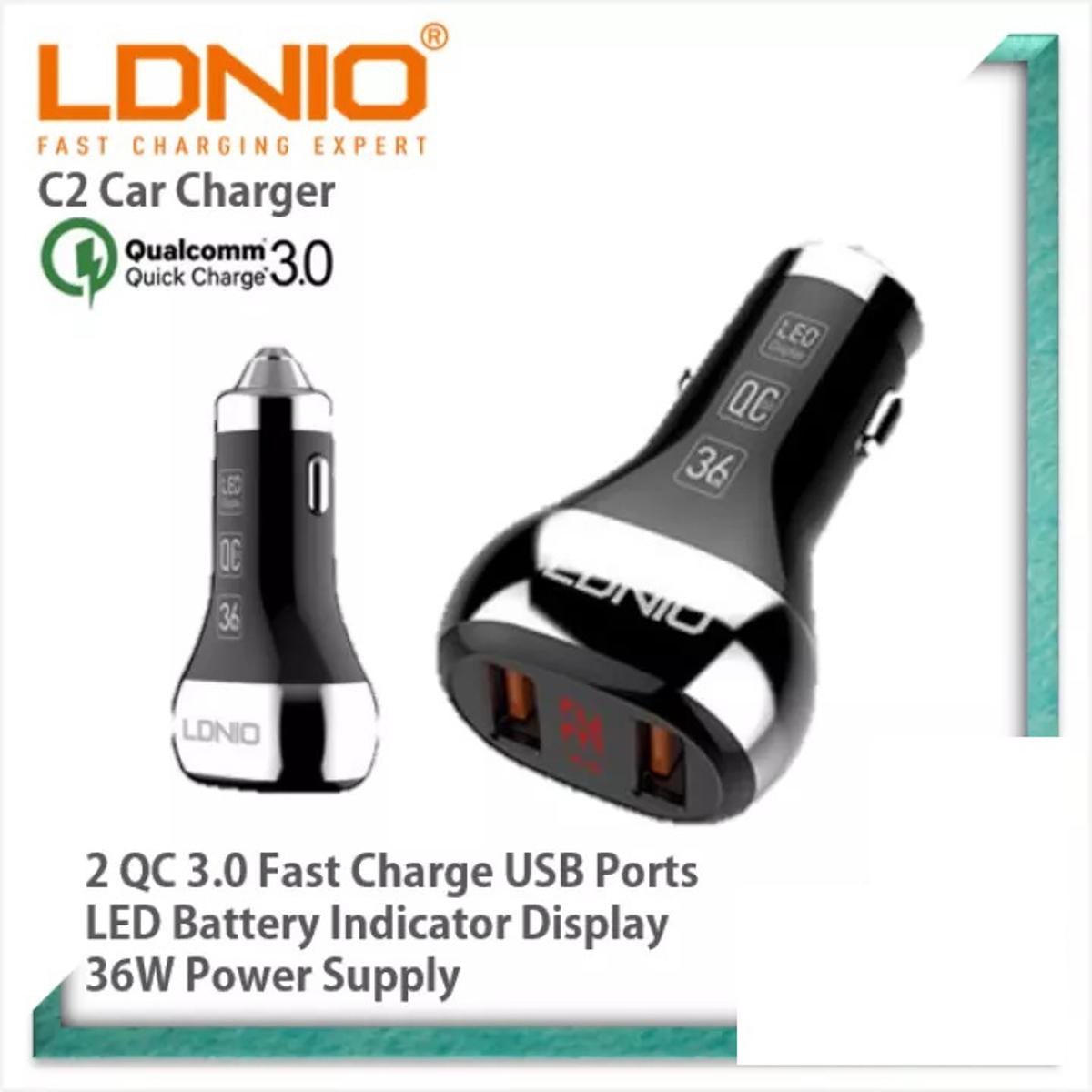 Picture of Ldnio LED Current Display QC3.0 Car Charger C2