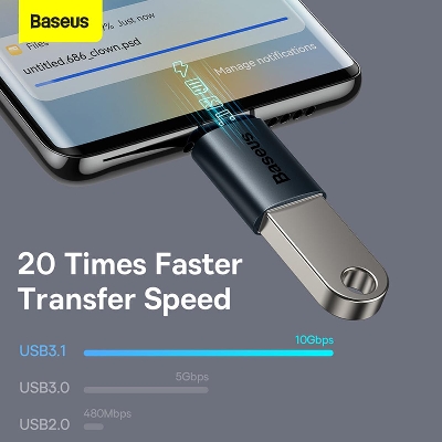 Picture of Baseus OTG Ingenuity Series Mini OTG Adaptor Type-C to USB-A 3.1 Blue