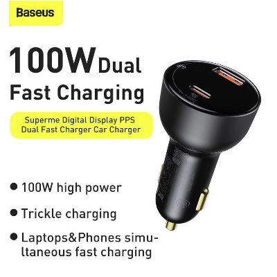 Picture of Baseus PD 100W Car Charger Quick Charge QC4.0 QC3.0 PD 3.0 Fast Charging