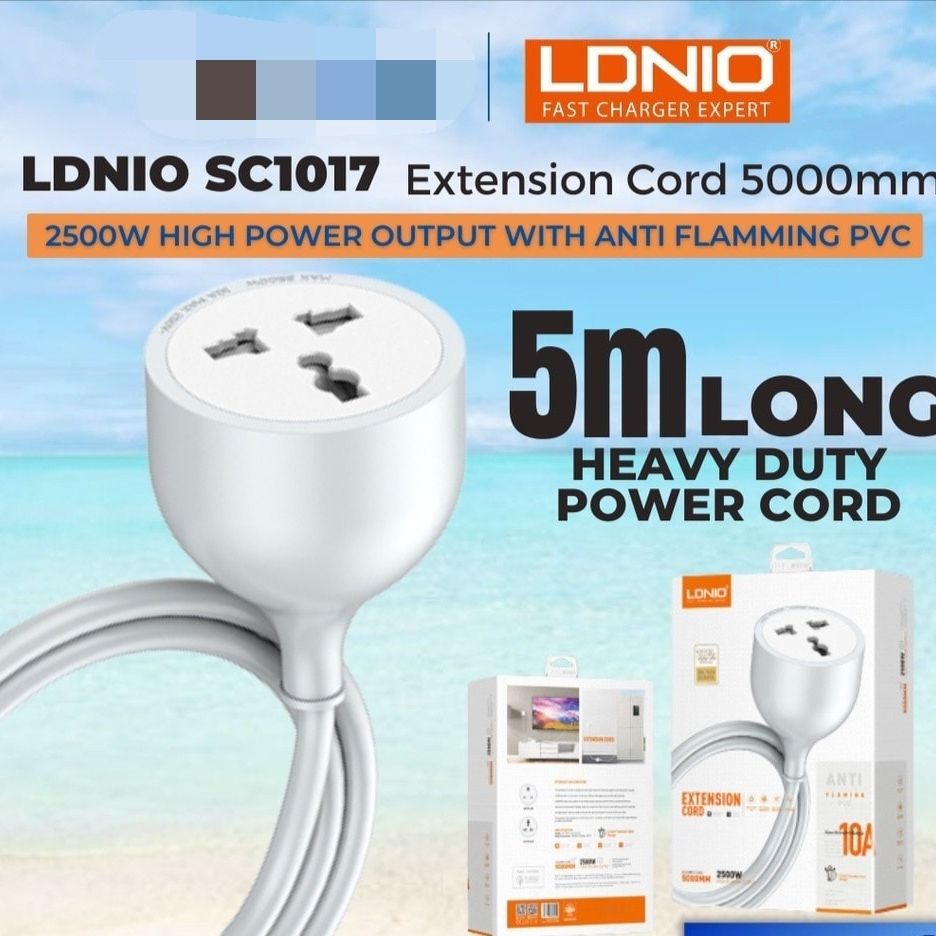 Picture of LDNIO SC1017 Universal power strip with 5m Extension Power Cord One Way Power Socket