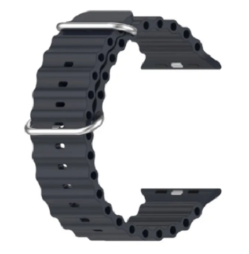Picture of 49mm Ocean Band Compatible with for Apple Watch Band 42mm 44mm 45mm 49mm for Women Men, Adjustable Loop Silicone Waterproof Sport Strap for iWatch Series Ultra/8/7/6/5/4/3 ( only belt )