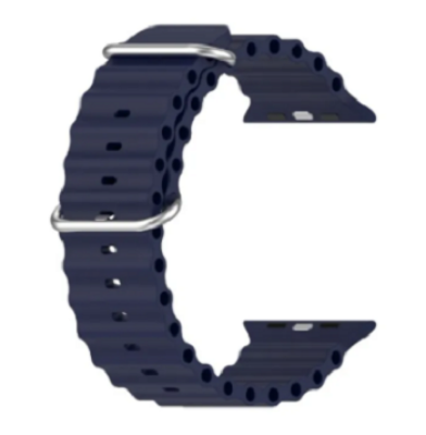 Picture of 49mm Ocean Band Compatible with for Apple Watch Band 42mm 44mm 45mm 49mm for Women Men, Adjustable Loop Silicone Waterproof Sport Strap for iWatch Series Ultra/8/7/6/5/4/3 ( only belt )