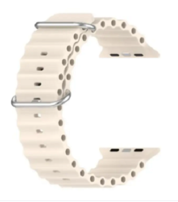 Picture of 49mm Ocean Band Compatible with for Apple Watch Band 42mm 44mm 45mm 49mm for Women Men, Adjustable Loop Silicone Waterproof Sport Strap for iWatch Series Ultra/8/7/6/5/4/3 ( only belt )