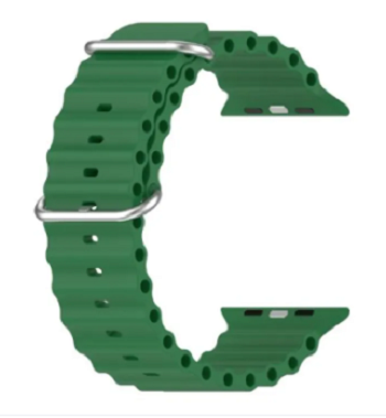 Picture of 49mm Ocean Band Compatible with for Apple Watch Band 42mm 44mm 45mm 49mm for Women Men, Adjustable Loop Silicone Waterproof Sport Strap for iWatch Series Ultra/8/7/6/5/4/3 ( only belt )