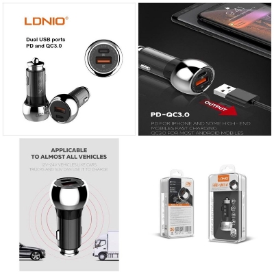 Picture of DNIO C1 Quick Charge 3.0 Car Charger with Type-C