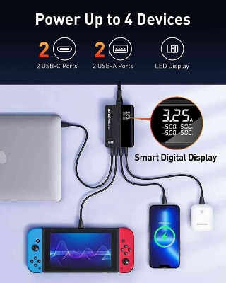 Picture of Desktop charger LDNIO A4809C 100W 4port USB super fast charging