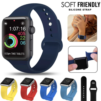 Picture of 38mm/40mm/41mm Replacement Soft Silicone Watchband Strap For Smartwatch