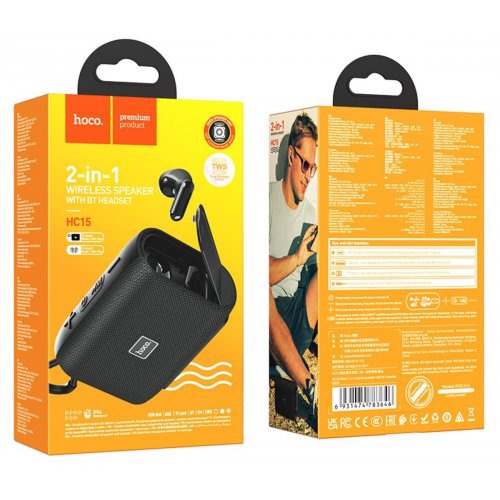 Picture of Hoco HC15 2in1 Portable Sports Speaker With Blutooth Headset Earpods