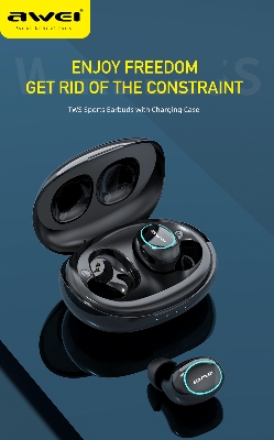 Picture of Awei T60 TWS Wireless Earphones ENC In Ear Mini Earbuds Bluetooth 5.1 Smart Noise Reduction Earbuds Headset