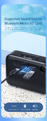 Picture of AWEI Y385 4W Promotional Outdoor Bluetooth Speakers Black