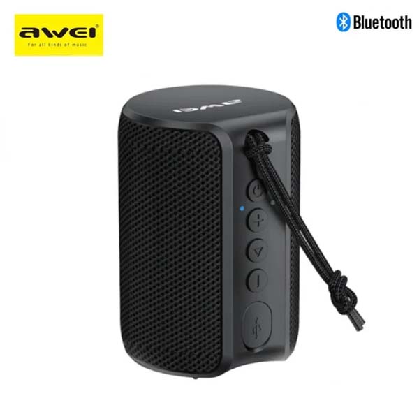 Picture of Awei Y116 Bluetooth Waterproof Superior Bass Sound Portable Outdoor Wireless Speaker - Black – 5W – IPX7 – Bluetooth 5.0 – 8 hours battery