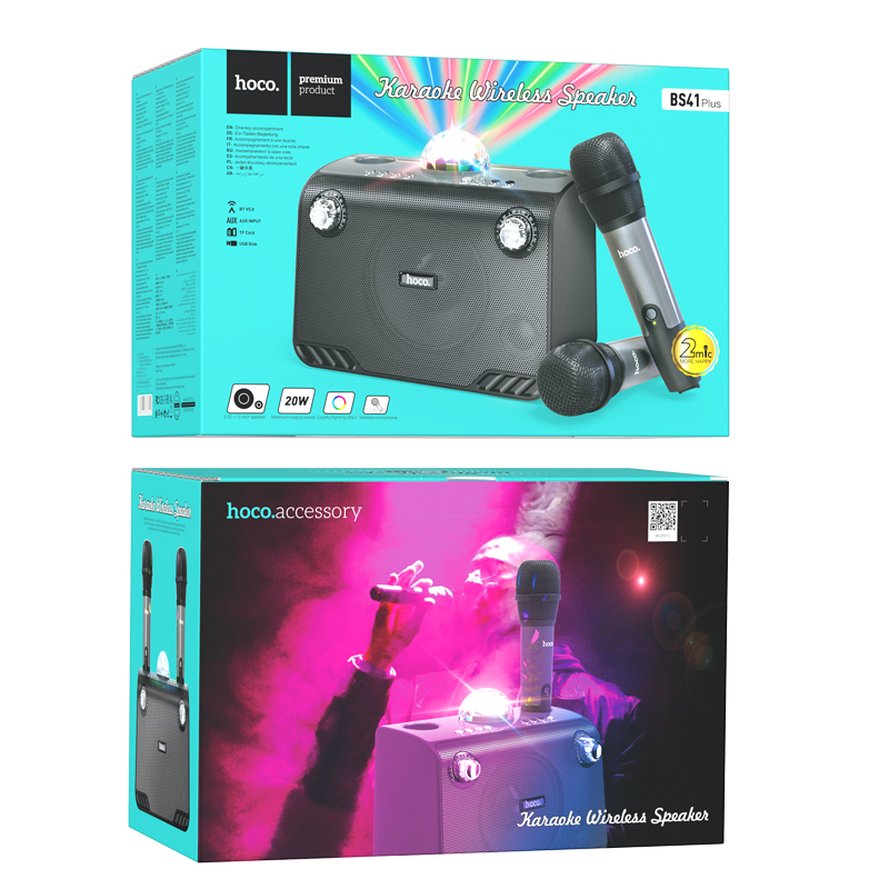 Picture of HOCO BS41 Plus Double Mic Karaoke Wireless Bluetooth Speaker