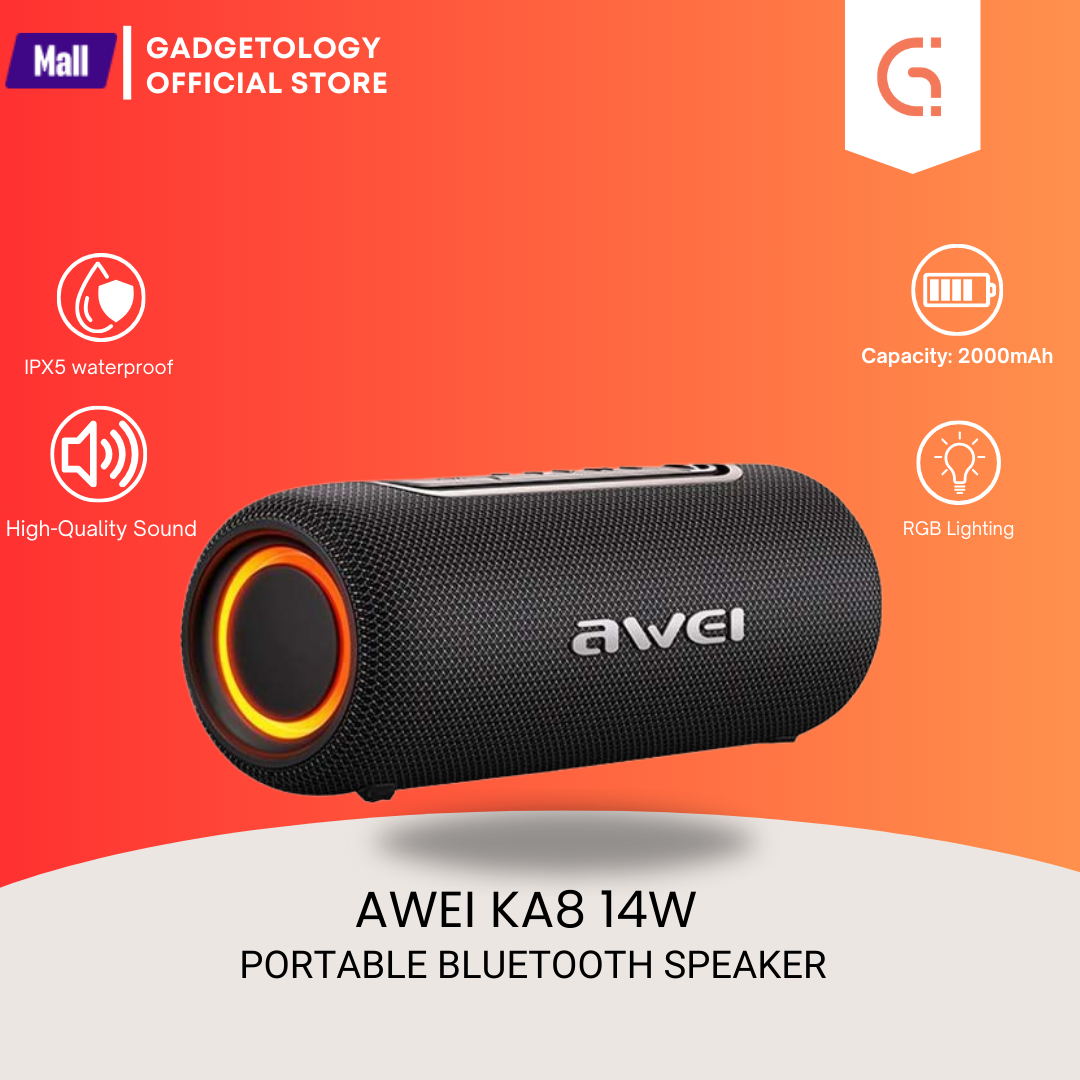 Picture of AWEI KA8 RGB Lights Bluetooth Speaker Portable Speaker IPX5 Waterproof