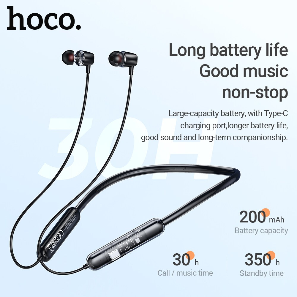 Picture of Hoco ES65 Bluetooth Earphone Wireless Sports Bass Music With Mic Waterproof Headphones