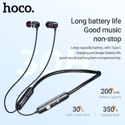 Picture of Hoco ES65 Bluetooth Earphone Wireless Sports Bass Music With Mic Waterproof Headphones