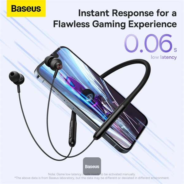 Picture of Baseus Bowie P1x Neckband Earphones BT 5.3 for Gym Workout Clear Calls Up to 25Hrs Playtime Bluetooth Wireless Earbuds