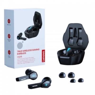 Picture of Lenovo HQ08 Earphone Wireless Bluetooth TWS Earplugs Gaming Headset Long Battery Life Sound Positioning for PUBG Free Fire