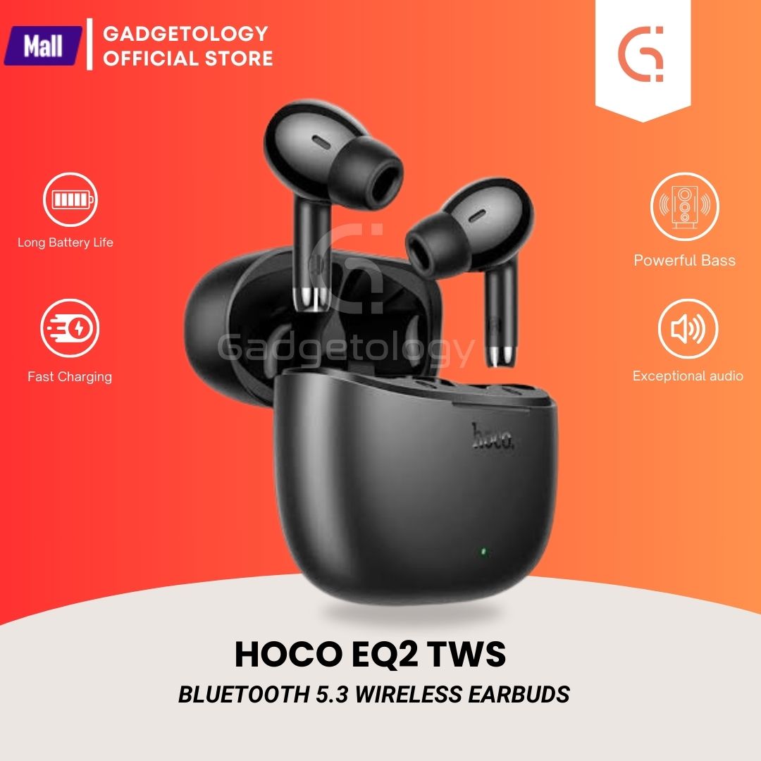 Picture of Hoco EQ2 TWS Wireless Earphones Bluetooth 5.3 Earbuds In-ear Headset Built-In Microphone Touch Control Super Bass Earphone