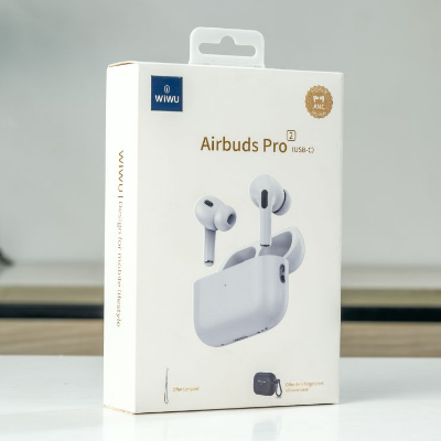 Picture of WiWU Airbuds Pro 2 ANC Wireless Earbuds TWS Noise Cancelling Bluetooth 5.3 Stereo Mode Up to 5 Hours Play USB Type C harging Version Earphones (Gen 2)