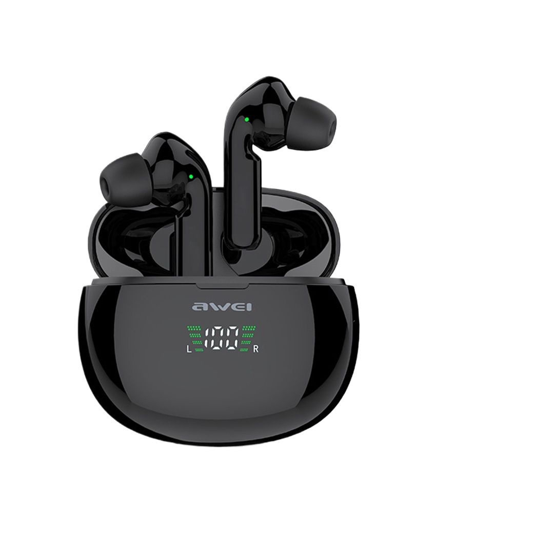 Picture of Awei T15P Wireless Earbuds LCD Digital Display IPX5 BT 5.0 Upto 20 Hours Playtime TWS Bluetooth Earphone