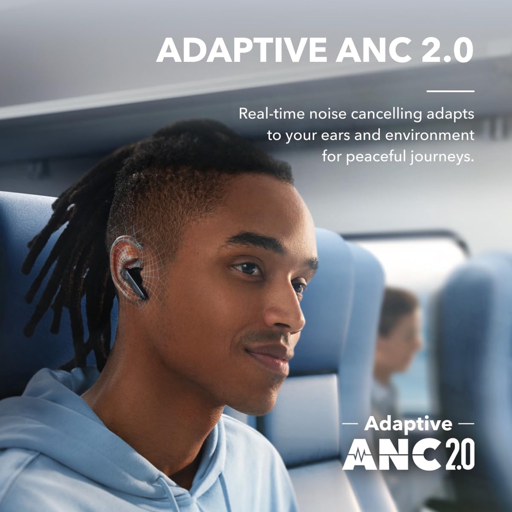 Picture of Soundcore Liberty 4 NC Wireless Earphone Bluetooth 5.3 Adaptive Noise Cancelling Hi-Res Sound 50H Battery TWS Earbuds for Men and Women