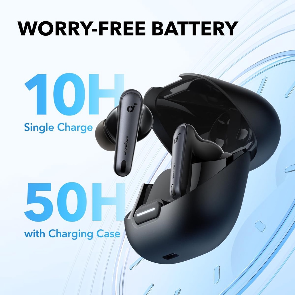 Picture of Soundcore Liberty 4 NC Wireless Earphone Bluetooth 5.3 Adaptive Noise Cancelling Hi-Res Sound 50H Battery TWS Earbuds for Men and Women