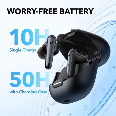 Picture of Soundcore Liberty 4 NC Wireless Earphone Bluetooth 5.3 Adaptive Noise Cancelling Hi-Res Sound 50H Battery TWS Earbuds for Men and Women