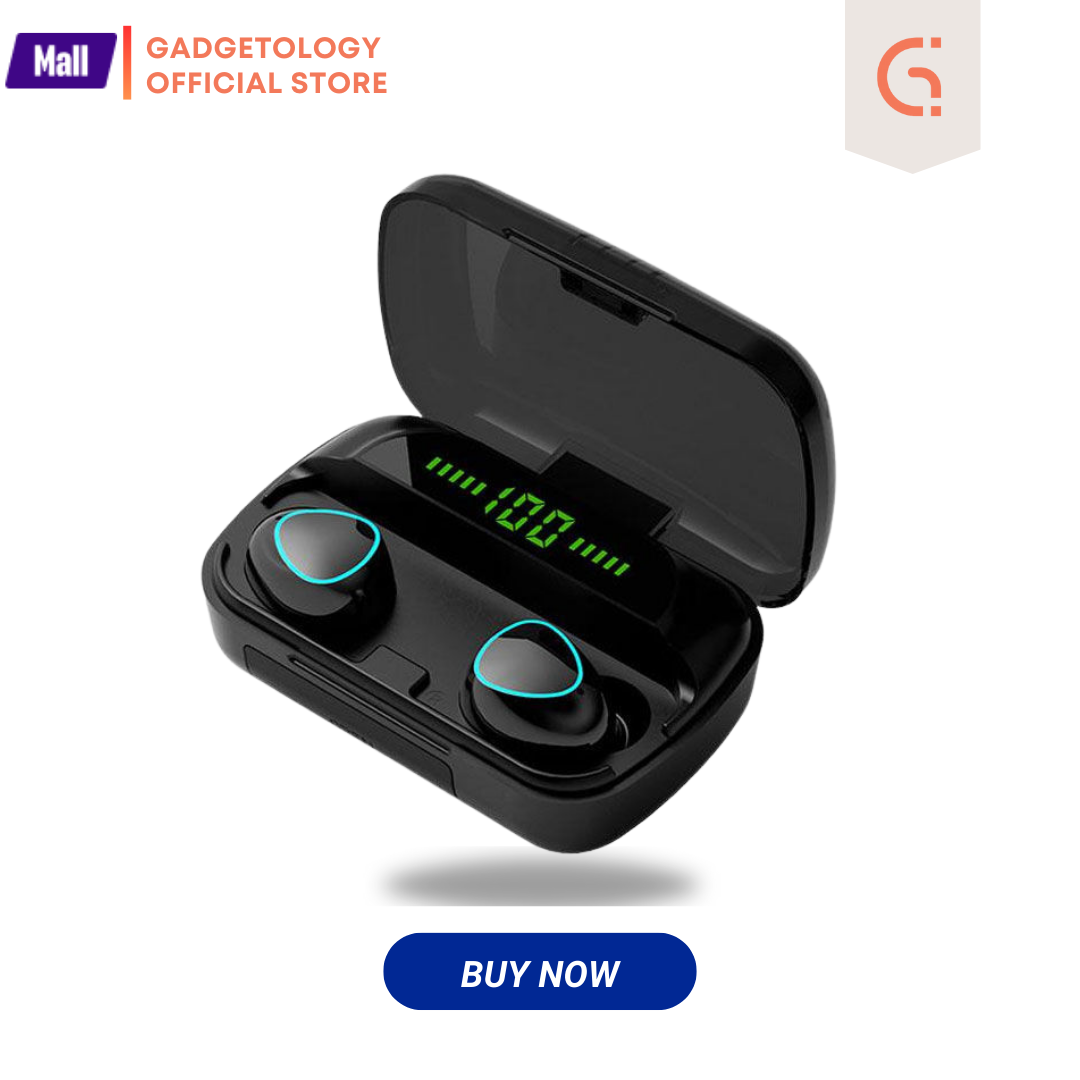 Picture of M10 TWS Bluetooth Earphones With Microphone HiFi Stereo Touch Wireless Earbuds and Mic With 2000mAh Mini Power Bank Charging Box