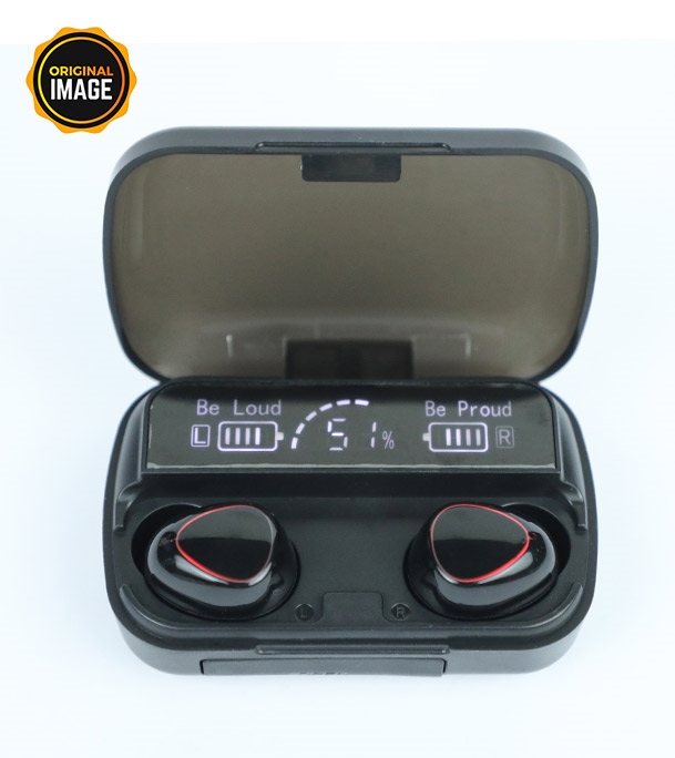 Picture of M10 TWS Bluetooth Earphones With Microphone HiFi Stereo Touch Wireless Earbuds and Mic With 2000mAh Mini Power Bank Charging Box