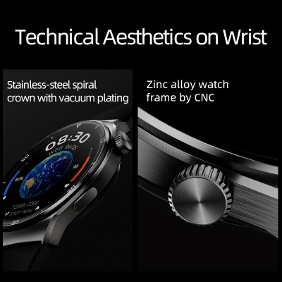 Picture of QCY GT2 Smart Watch 1.43inch AMOLED Display Zinc Alloy Watch Frame Bluetooth Calling Playback 24 Hours Rate & Sleep Monitor100+ Sports Modes Smartwatch for Men and Women
