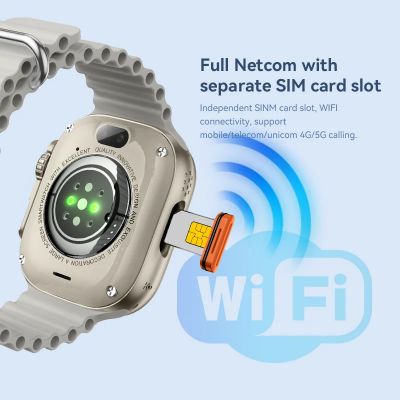 Picture of HW Ultra 2 5G Smart Watch 2.02 inch Display Ram 4GB ROM 64GB Dual Camera Front and Rear Direct Audio Video Call Wifi Android 8.1 Google Playstore Smartwatch