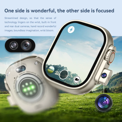 Picture of HW Ultra 2 5G Smart Watch 2.02 inch Display Ram 4GB ROM 64GB Dual Camera Front and Rear Direct Audio Video Call Wifi Android 8.1 Google Playstore Smartwatch