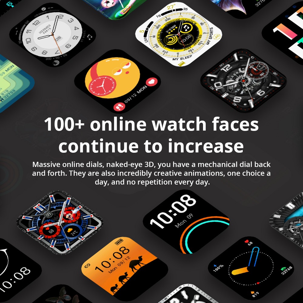 Picture of COLMI P73 Calling Smart Watch 1.9" Color Display IP68 3ATM Waterproof Heart Rate Blood Pressure Monitor 100+ Sports Modes Smartwatch for Men and Women