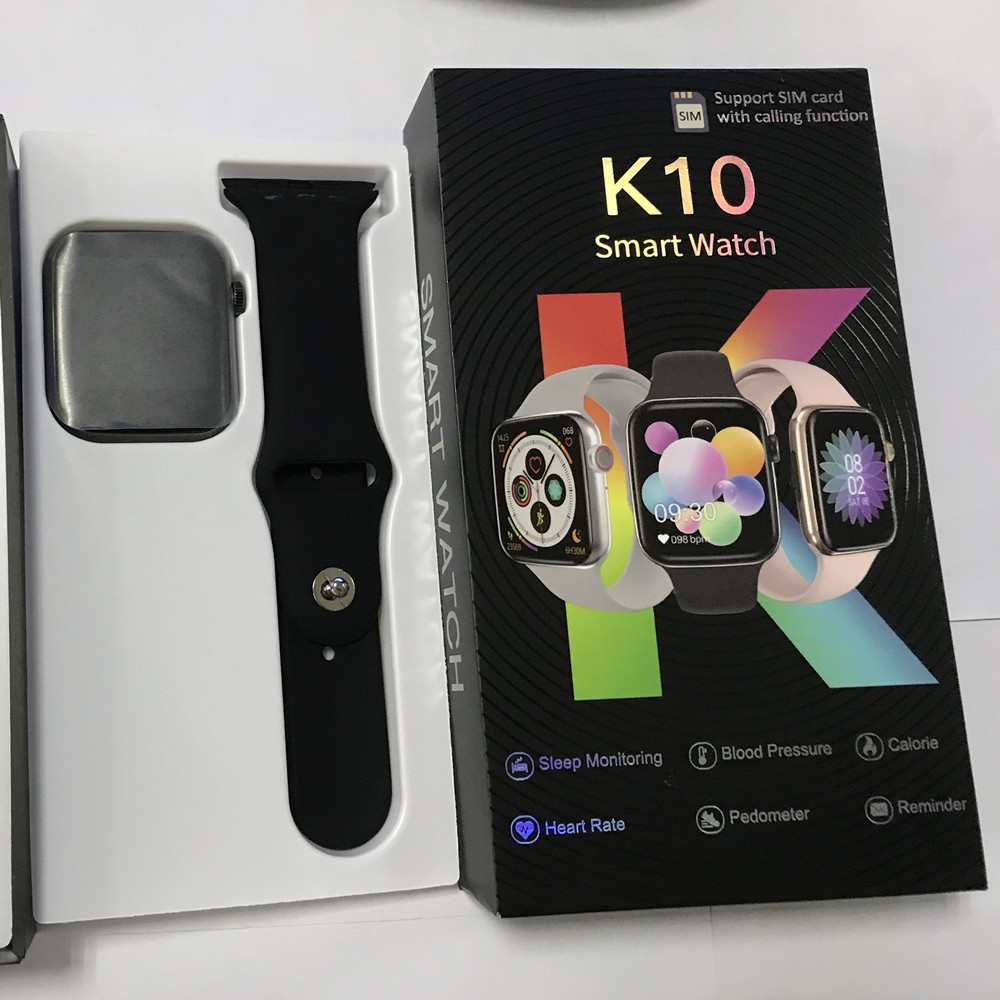 Picture of K10 Smart Watch IPS Display Calling Function Insert Memory Card Message Vibration Feature with Magnetic Charging Cable Smartwatch