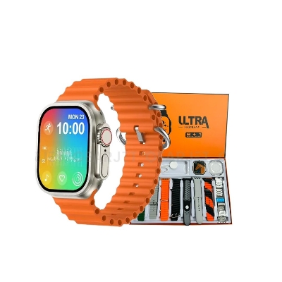 Picture of Y80 Ultra Smart Watch 8 Straps 1 Bumper Wireless Charging Bluetooth Calling Fashionable Watch for Men and Women