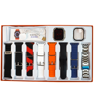 Picture of Y80 Ultra Smart Watch 8 Straps 1 Bumper Wireless Charging Bluetooth Calling Fashionable Watch for Men and Women