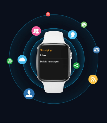 Picture of K10 Sim Supported IPS Display Smart Watch Call Message Vibration Feature with Magnetic Charging Cable