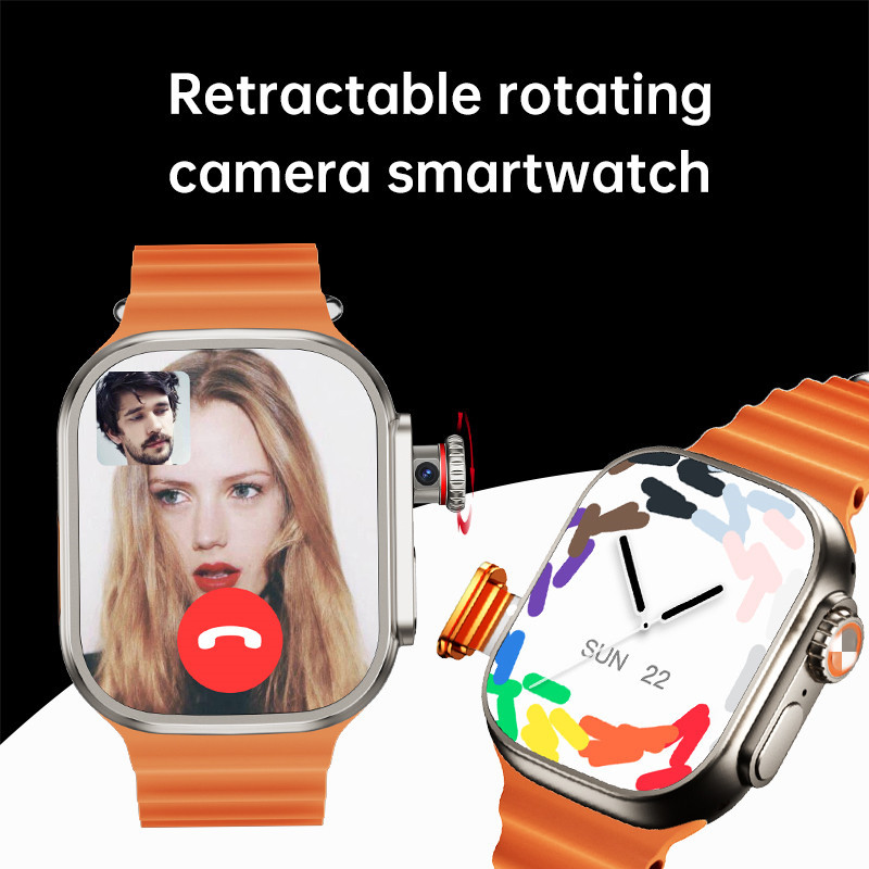 Picture of WS9 Ultra 5G Smart Watch RAM 8GB ROM 128GB Playstore Rotating Camera For Front And Rear 2.01 inch Big Display IP67 Waterproof 800mAh Battery Heart Rate Monitoring Wifi Bluetooth supported Video Calling Android Smartwatch