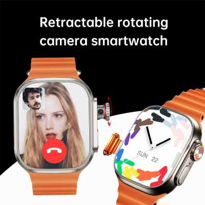 Picture of WS9 Ultra 5G Smart Watch RAM 8GB ROM 128GB Playstore Rotating Camera For Front And Rear 2.01 inch Big Display IP67 Waterproof 800mAh Battery Heart Rate Monitoring Wifi Bluetooth supported Video Calling Android Smartwatch