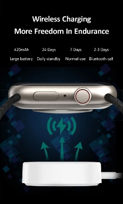 Picture of HK9 Pro Smart Watch 2nd Gen 2.02 inch AMOLED Always Display Chat GPT Wireless Charging Series 9 WAIT Sports Watch NFC Bluetooth