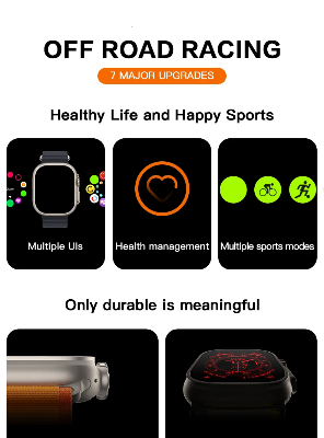 Picture of T800 Ultra Plus Smart Watch Bluetooth Calling Large 2.01 inch Infinite Display Wireless Charging Smartwatch