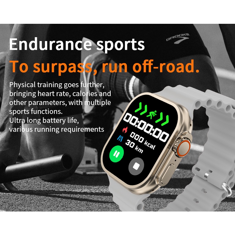 Picture of T10 Ultra 2 Smart Watch 2.19 inch Large Infinite Display Magnetic Wireless Charging Bluetooth Calling Feature IP67 Waterproof Heart Rate Sleep Monitoring Smartwatch  For Men and Women