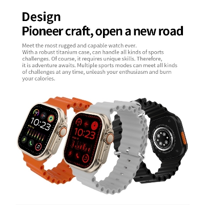 Picture of T10 Ultra 2 Smart Watch 2.19 inch Large Infinite Display Magnetic Wireless Charging Bluetooth Calling Feature IP67 Waterproof Heart Rate Sleep Monitoring Smartwatch  For Men and Women