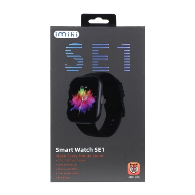 Picture of Imilab Imiki SE1 Smart Watch Bluetooth Calling 2.02" HD Display Heart Rate Oxygen Monitor Built In Games Music Camera Control Sports Mode IP67 Waterproof Imiki Life App Smartwatch for Men and Women