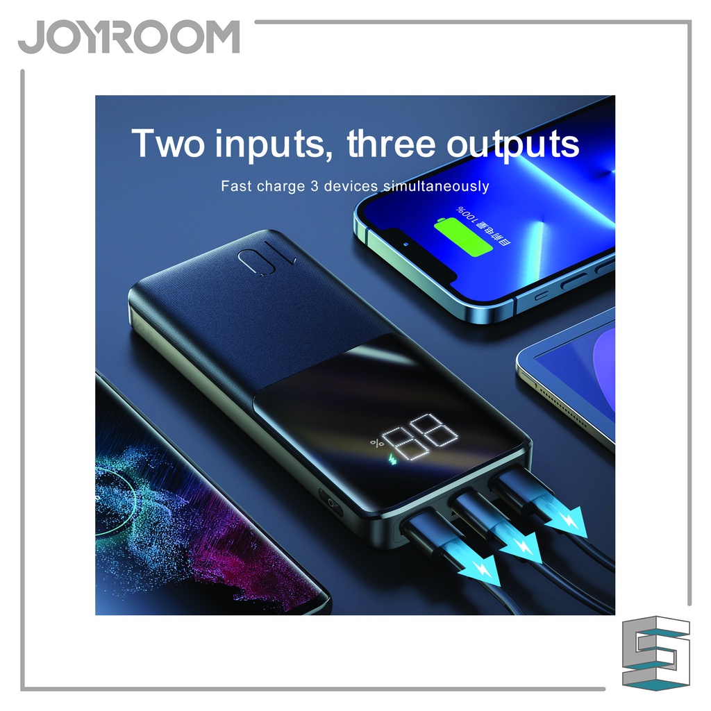 Picture of JOYROOM JR-QP191 22.5W Power Bank 10000MAH PD 20W Super Fast Charging 2 Input 3 Output LED Digital Display Battery
