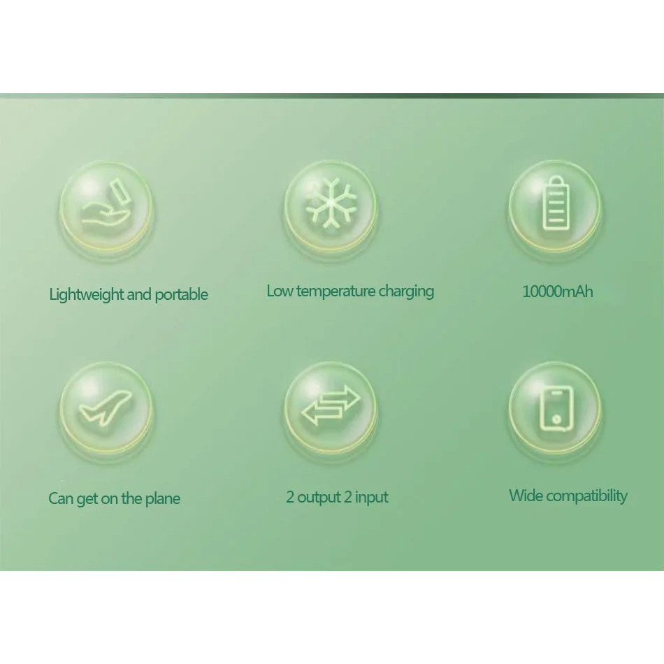 Picture of Awei P37K 10000mAh Powerbank Fast Charging 2.1A with Type C & USB Quick Charge 2 Dual Input Output Multiple Circuit Protection Digital Display