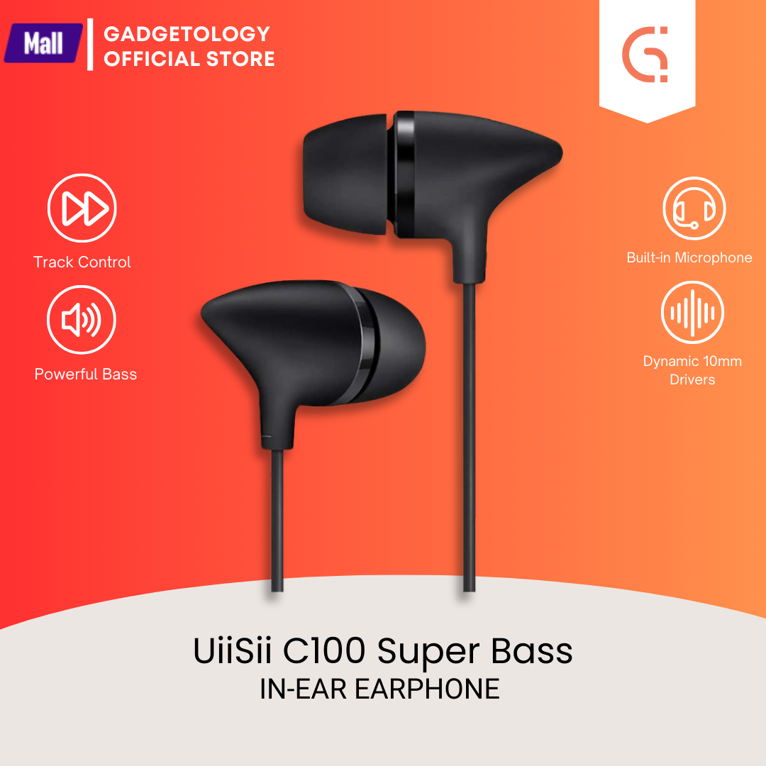 Picture of Uiisii C100 Super Bass Stereo In Ear Headphone - Black