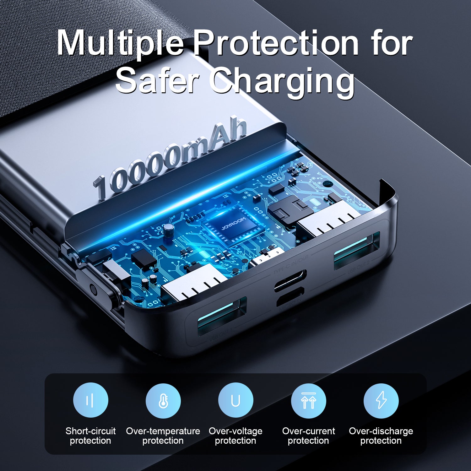 Picture of Joyroom JR-QP191 10000mAh 22.5W LED Display Battery Status Monitoring Power Bank
